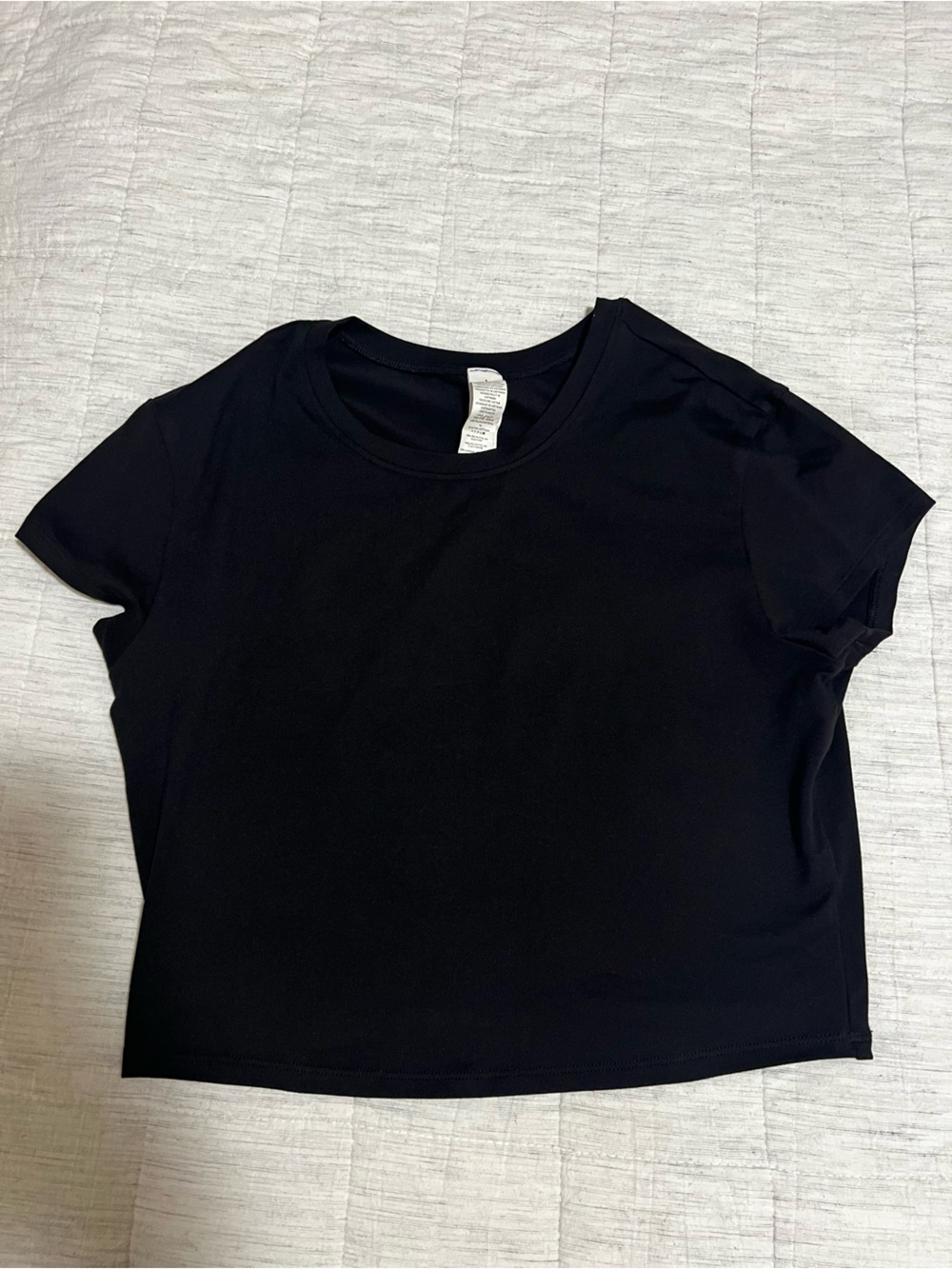 Alosoft Crop Finesse Short Sleeve - Black